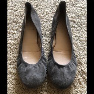 Jcrew grey suede “cece” ballet flats